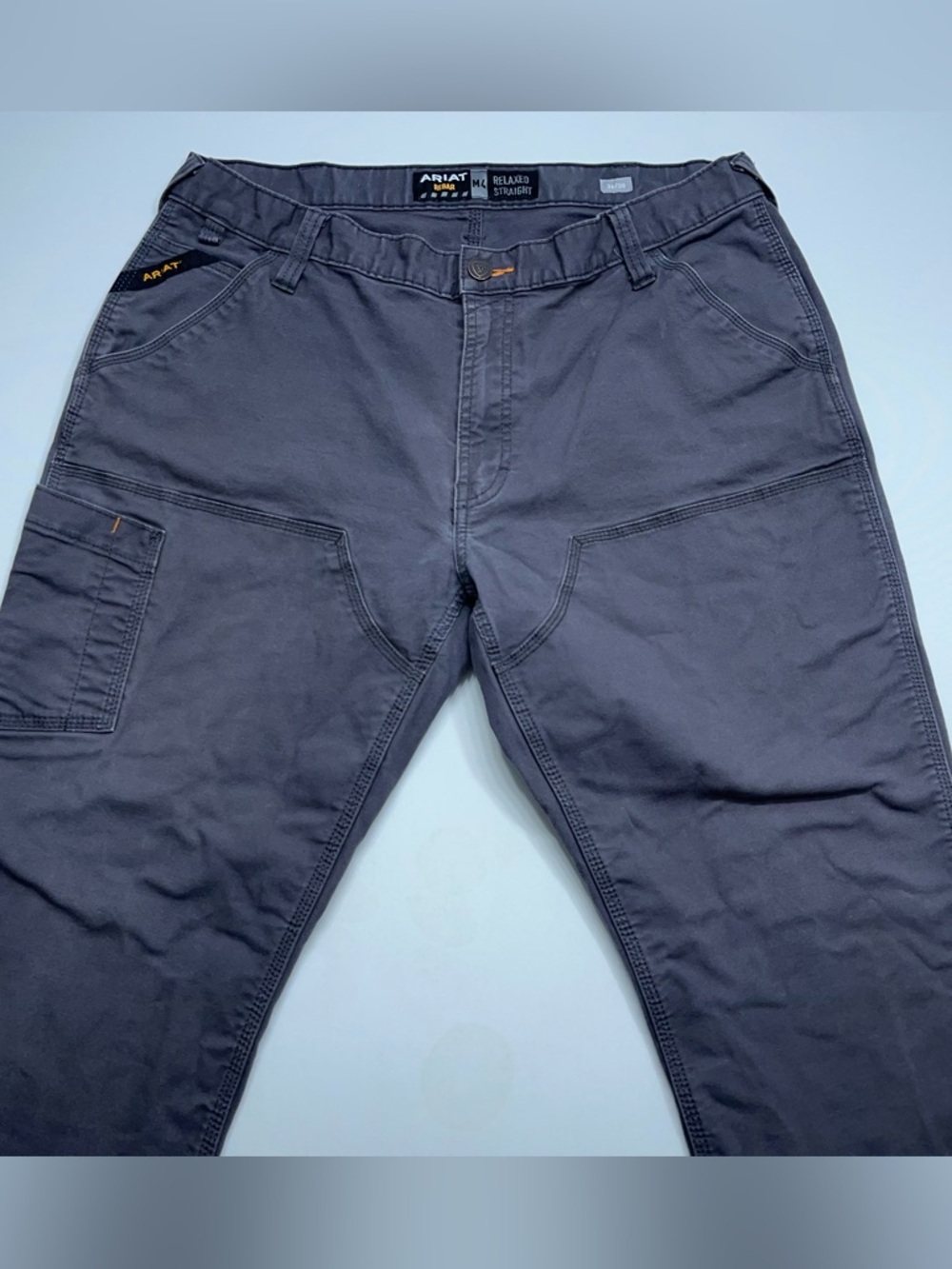 Ariat Rebar M4 Tough Double Front Work Pant Mens 36x30 Relaxed Straight Gray